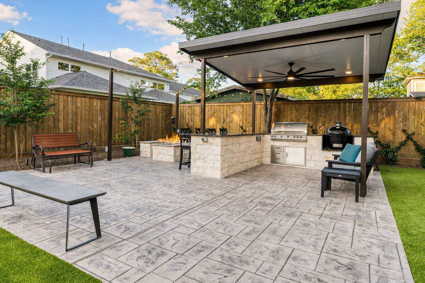 Concrete patio construction in Daytona Beach, FL